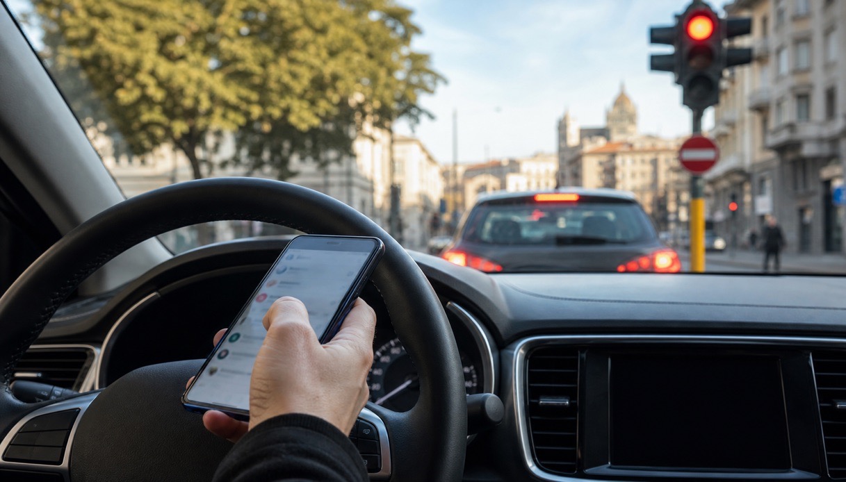 Usi il telefono al semaforo? Non &egrave; una sosta: rischi multa fino a 1000 euro