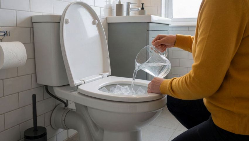 Mettere cubetti di ghiaccio con aceto nel water: a cosa serve e perch&eacute; &egrave; consigliato