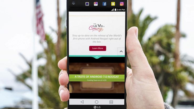 LG V20, primo smartphone con Android 7 Nougat
