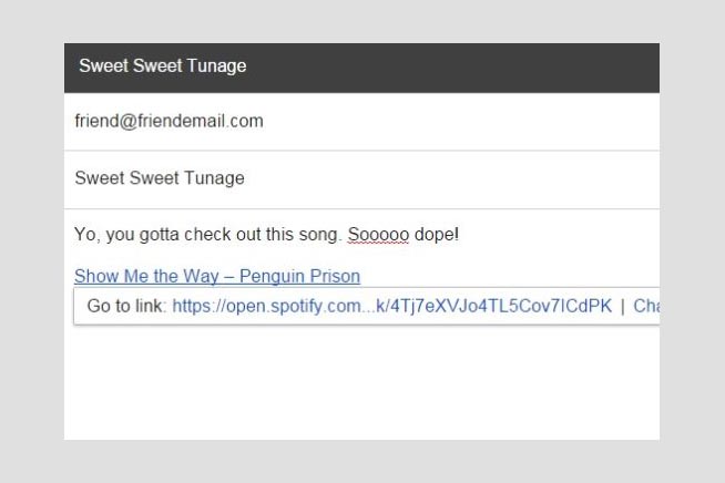 Condividere i link delle canzoni