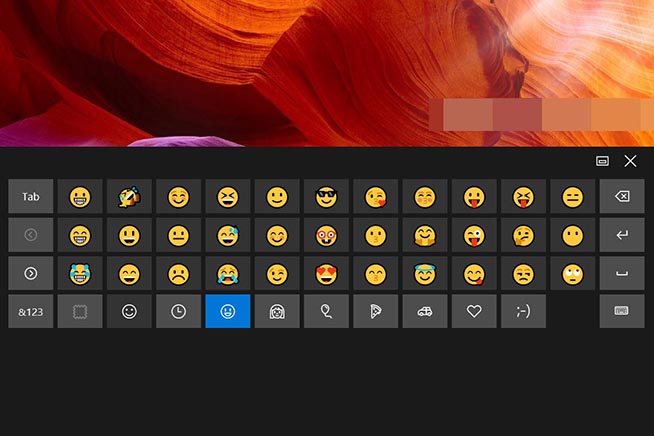 Scegliere e sfogliare le emoji