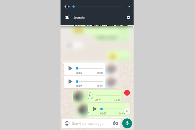 Non riesco a sentire l’audio dei messaggi vocali