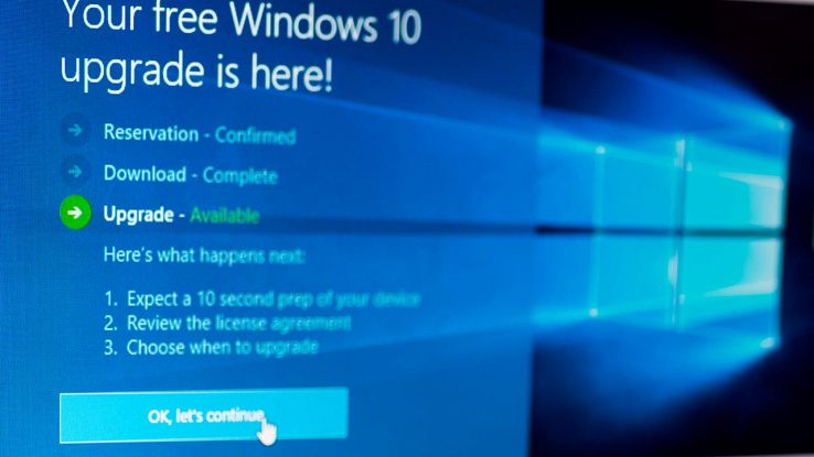 Windows 10 installazione aggiornamento