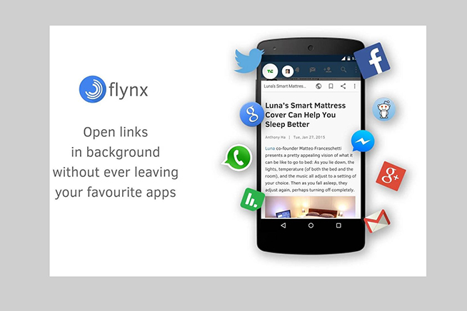 Flynx, il browser per i link in background