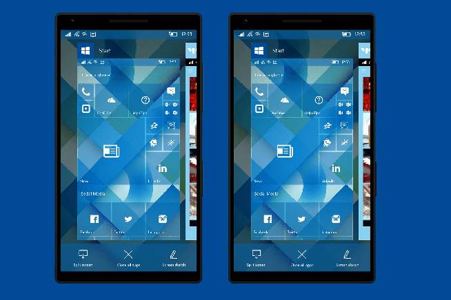 Cambiamenti Windows 10 Mobile