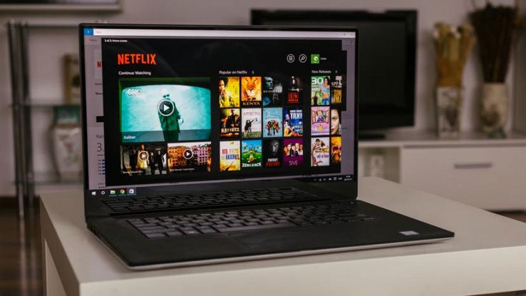 Un computer sull'home page di Netflix