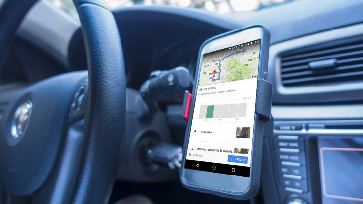 Google maps in auto