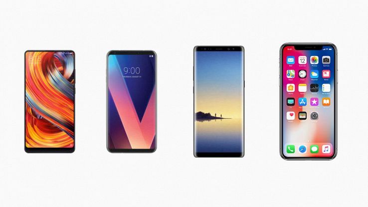 IPhone X, Galaxy Note 8, LG V30 e Mi MIX 2, specifiche a confronto