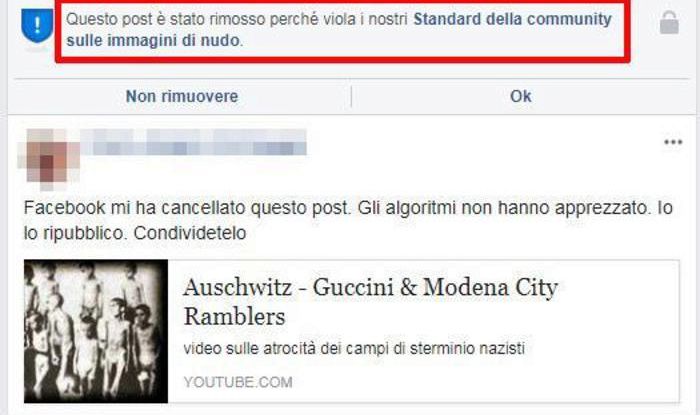 Facebook cancella foto Shoah per immagini di nudo deportati