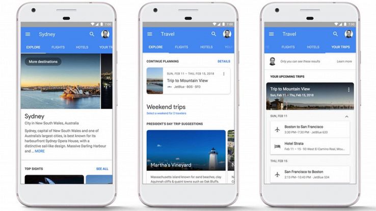 Google, più facile organizzare i viaggi