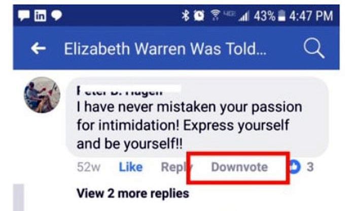 Facebook sperimenta il tasto 'downvote'