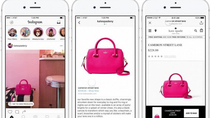 Instagram punta sull'e-commerce con IG shopping