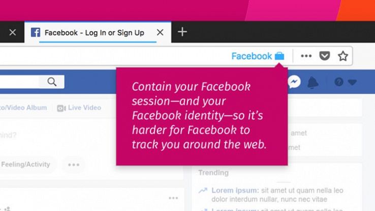 Come Firefox blocca il tracciamento dei dati da parte di Facebook