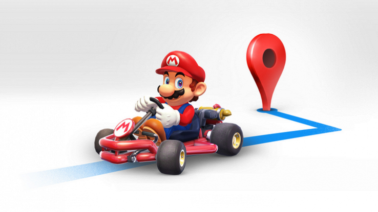 Mario Kart in Google Maps