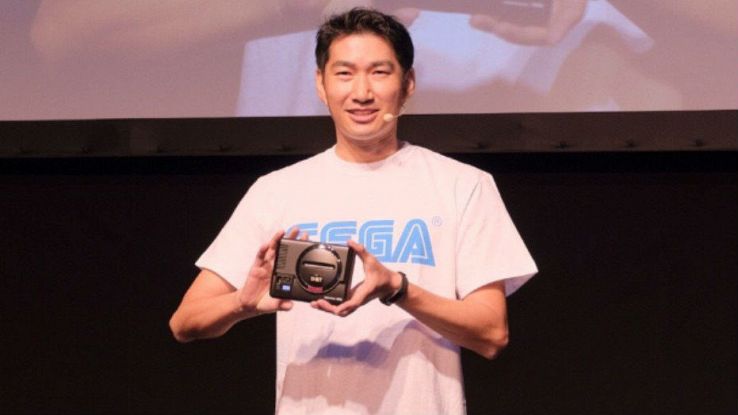 Il Sega Mega Drive Mini presentato sul palco del Sega Fest in Giappone