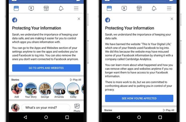 Scatta alert Fb se si è coinvolti in caso Cambridge Analytica