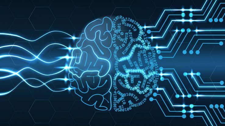 Un cervello stilizzato a significare l'intelligenza artificiale