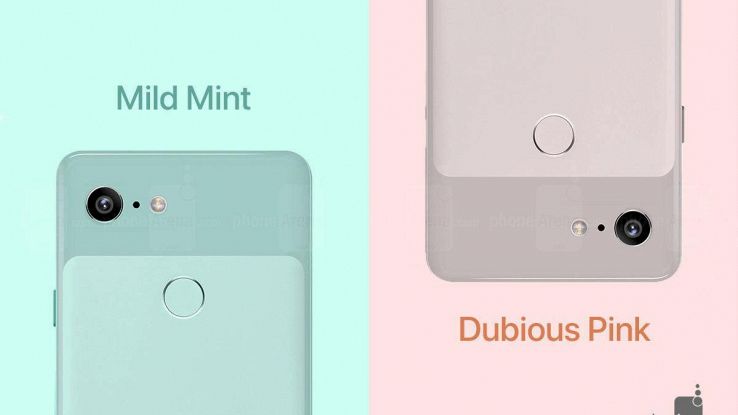 Google, Pixel 3 anche rosa e verde menta