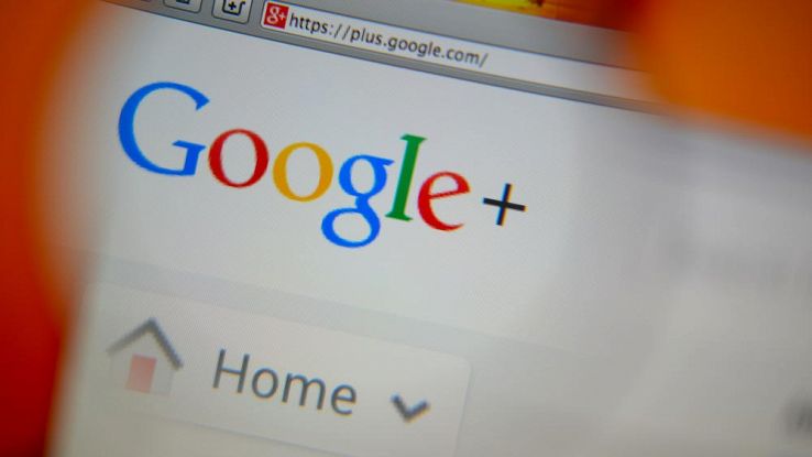 Google Plus, logo su un computer