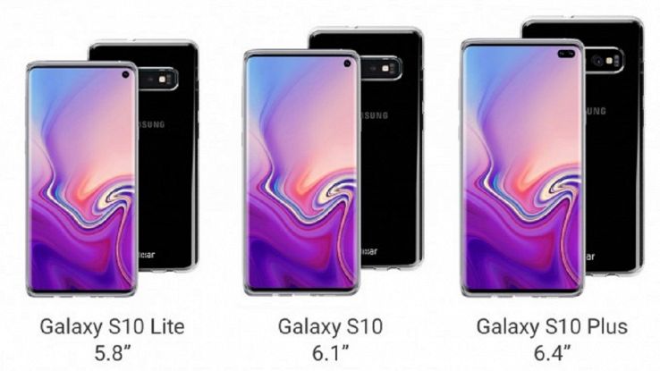 i tre nuovi modelli di Samsung galaxy S10