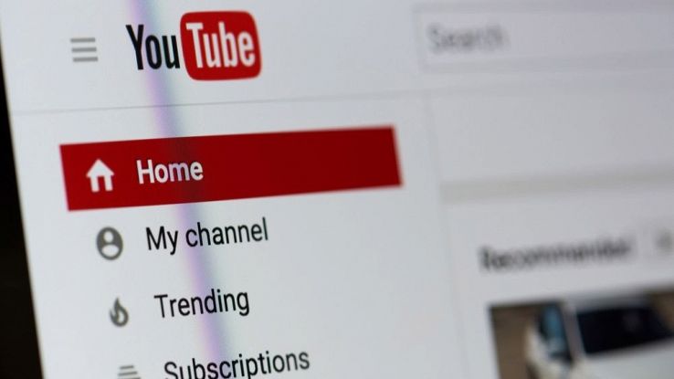 L'home page del sito web di YouTube