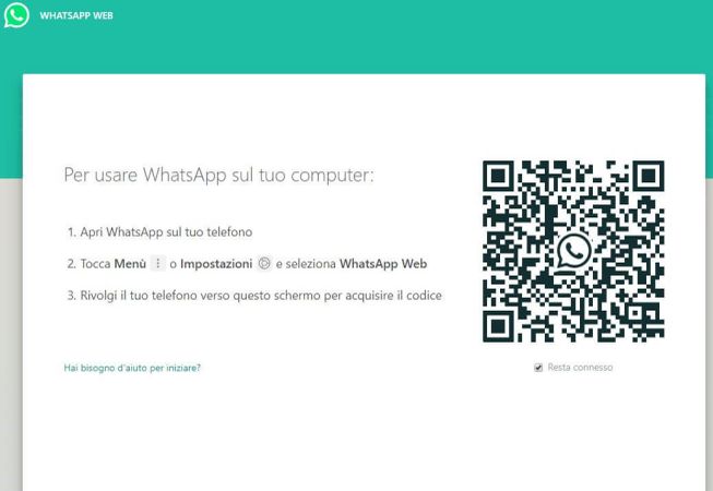 Whatsapp web autenticazione