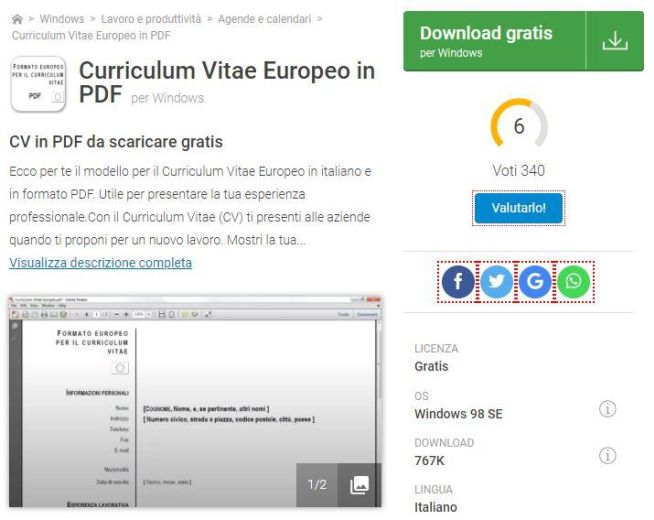Modello Curriculum Vitae Europeo Dove Crearlo E Scaricarlo Libero Tecnologia