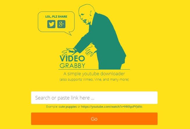 VideoGrabby homepage
