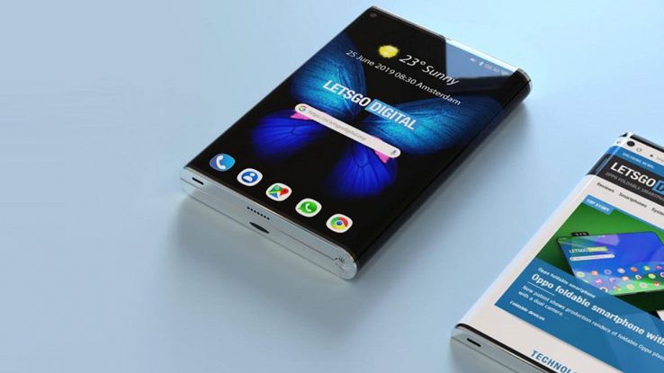 samsung galaxy con schermo che si avvolge