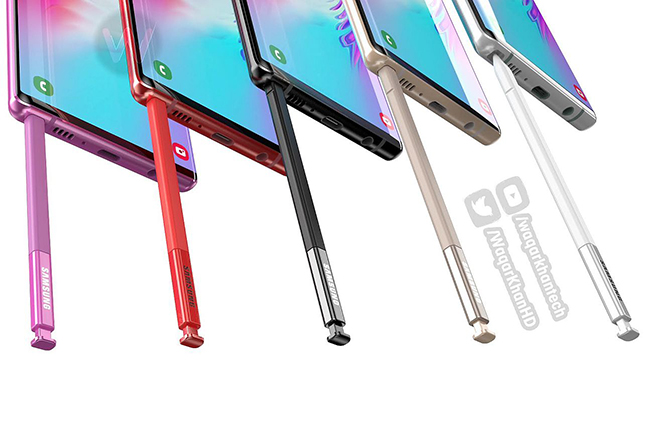 Il design del Galaxy Note 10