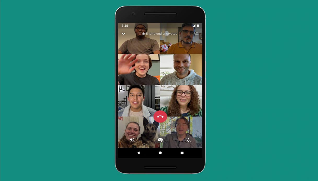 Come fare videochiamate di gruppo su WhatsApp con 8 partecipanti