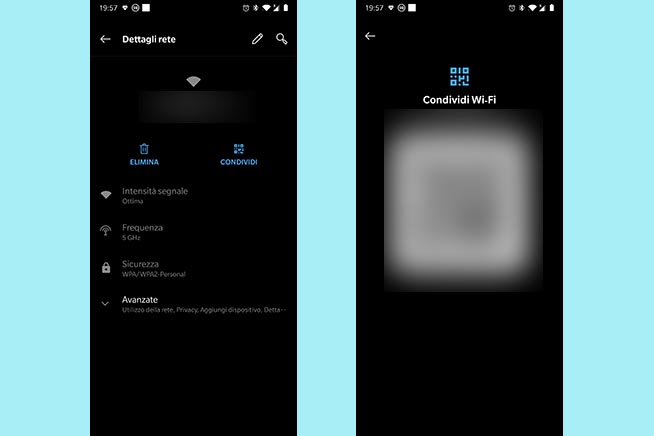 Condividere velocemente la password del Wi-Fi