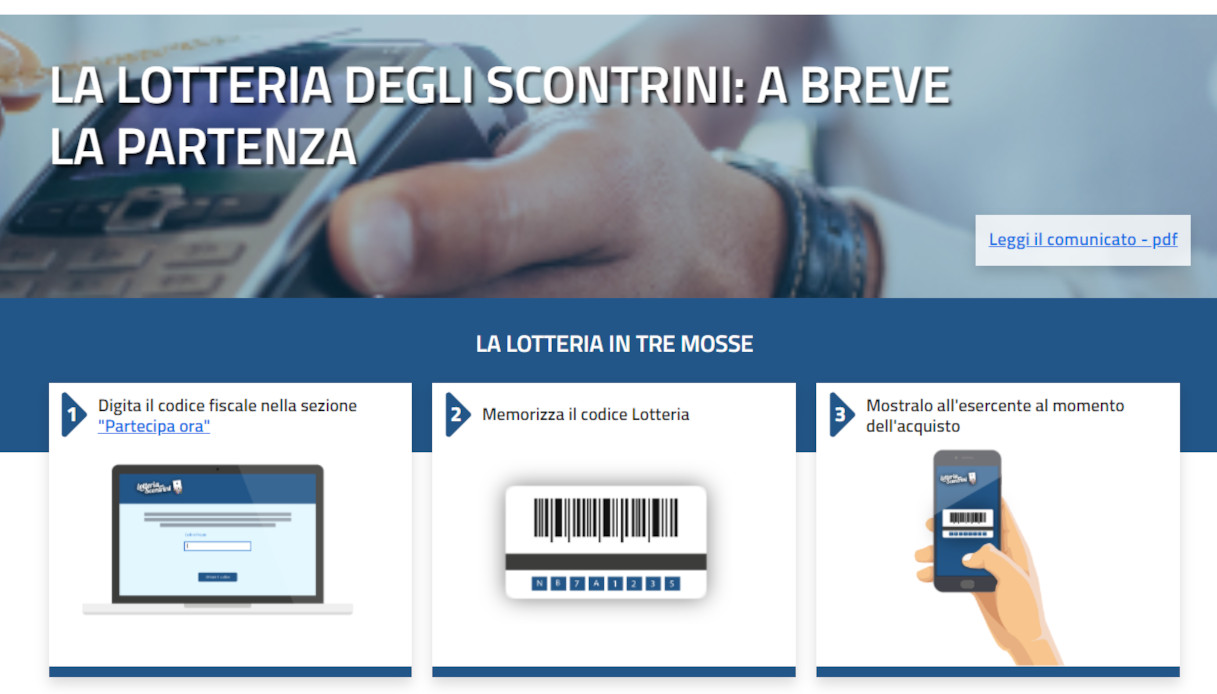 portale lotteria degli scontrini
