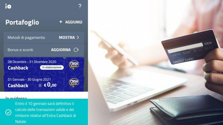 cahsback di natale conteggi terminati