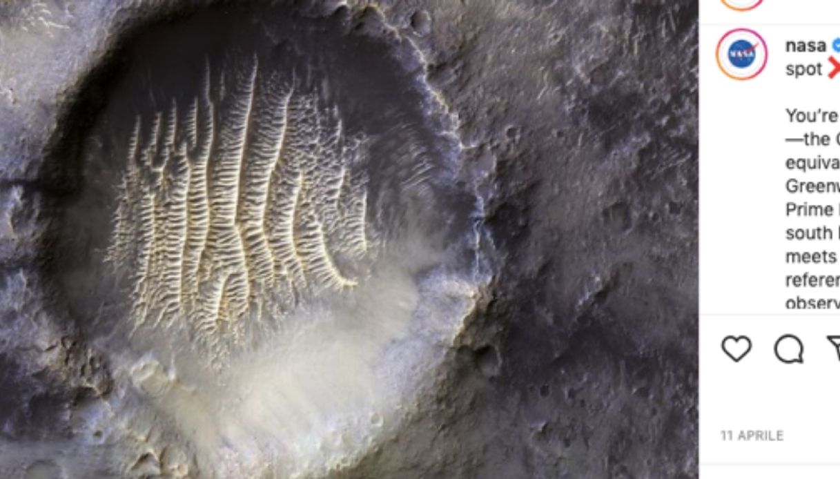 L'impronta digitale apparsa su Marte