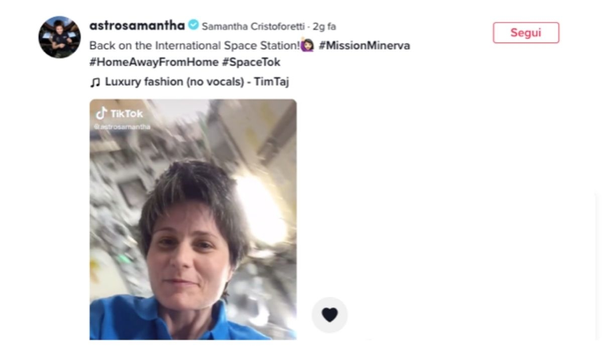 Samantha Cristoforetti su TikTok