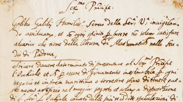 Manoscritto attribuito per la prima volta a Galileo