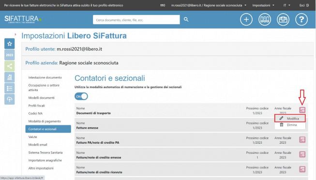 gestionale sifattura libero