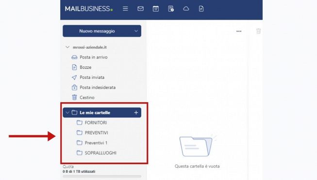 organizzare libero mail business