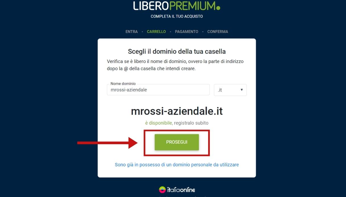 creare libero mail business