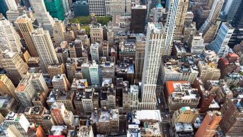 Vista aerea della città di New York