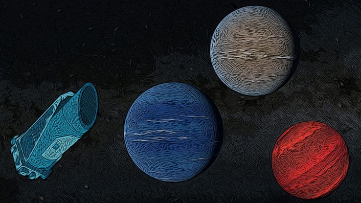 Illustrazione di tre nuovi pianeti