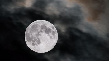 Luna piena ben visibile in cielo