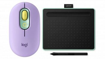 Mouse Logitech POP e tavoletta grafica Wacom Intuos S