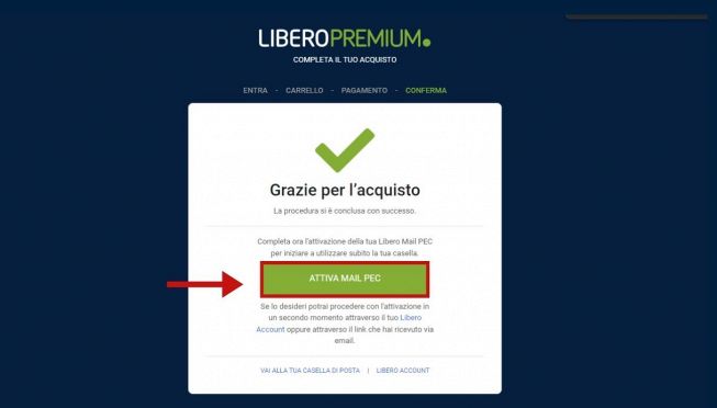 Attivazione Libero Mail PEC