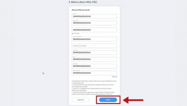 Attiva Libero Mail PEC