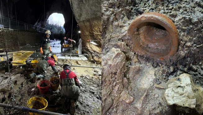 Campagna di scavi nelle Grotte di Pertosa-Auletta, foto di Felice Larocca