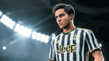 Chiesa in EA FC 24 concentrato mentre gioca