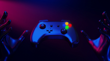 Joystick xbox su sfondo monocolore