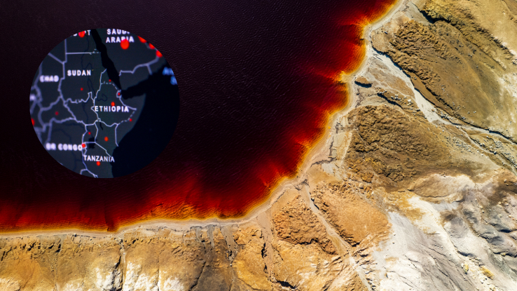 Raffigurazione di un "cuore" di magma